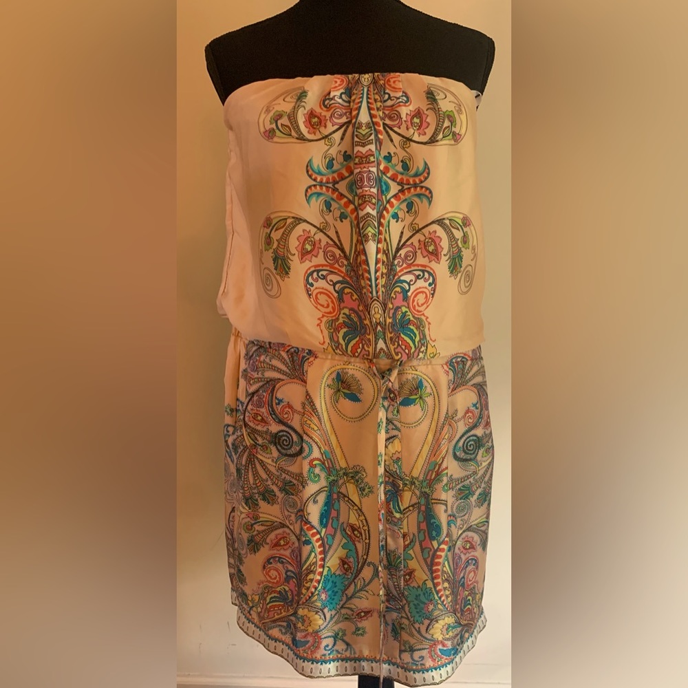 Bisou Bidou paisley print strapless dress